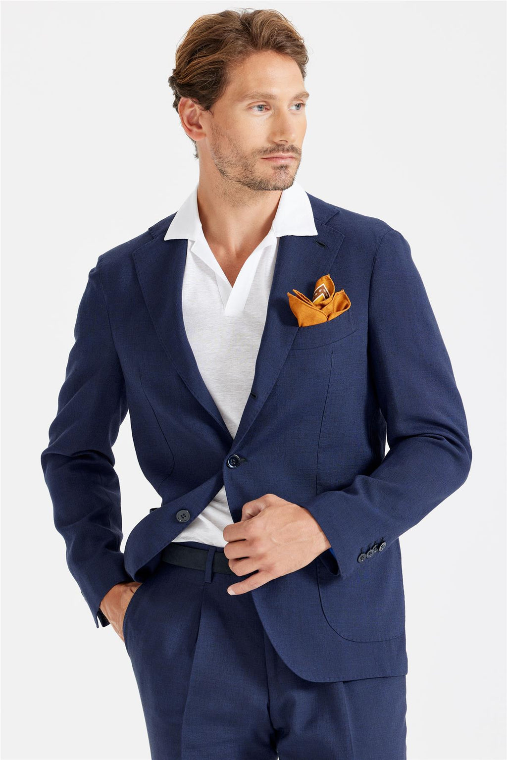 Lacivert Keten Takım Elbise - Image 4