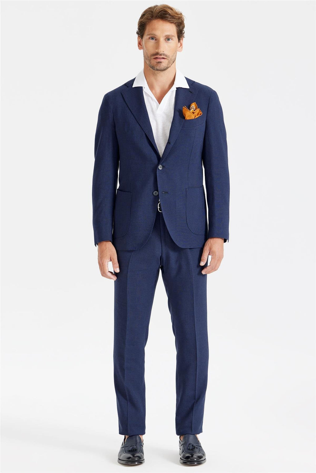 Lacivert Keten Takım Elbise - Image 1