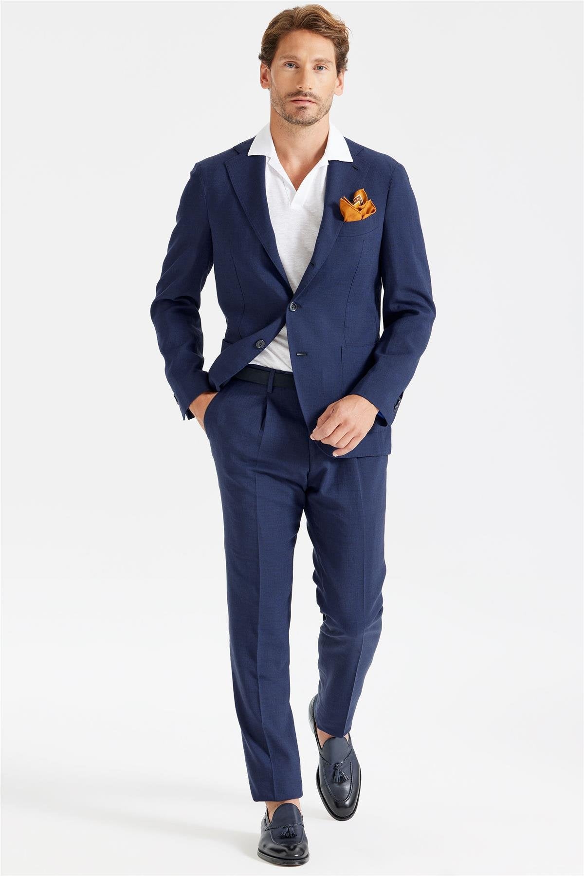 Lacivert Keten Takım Elbise - Image 5