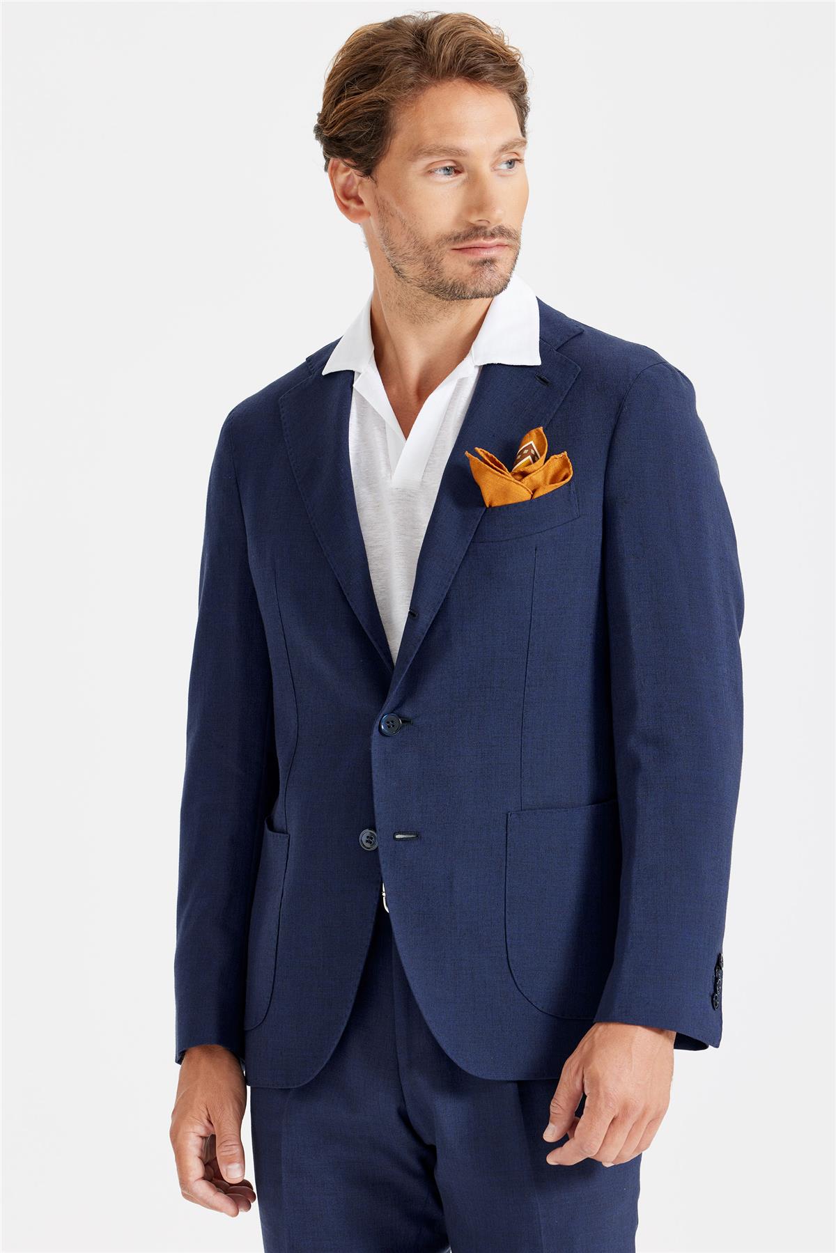 Lacivert Keten Takım Elbise - Image 3