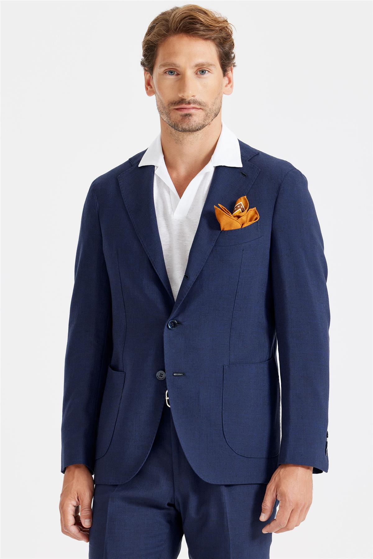 Lacivert Keten Takım Elbise - Image 2