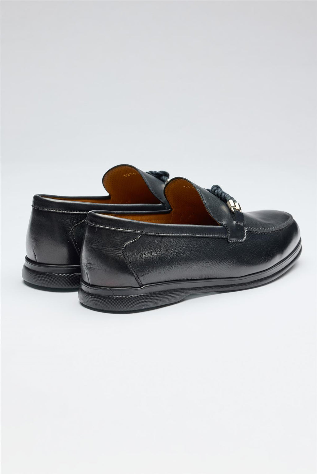 Lacivert Marine Deri Loafer - 6