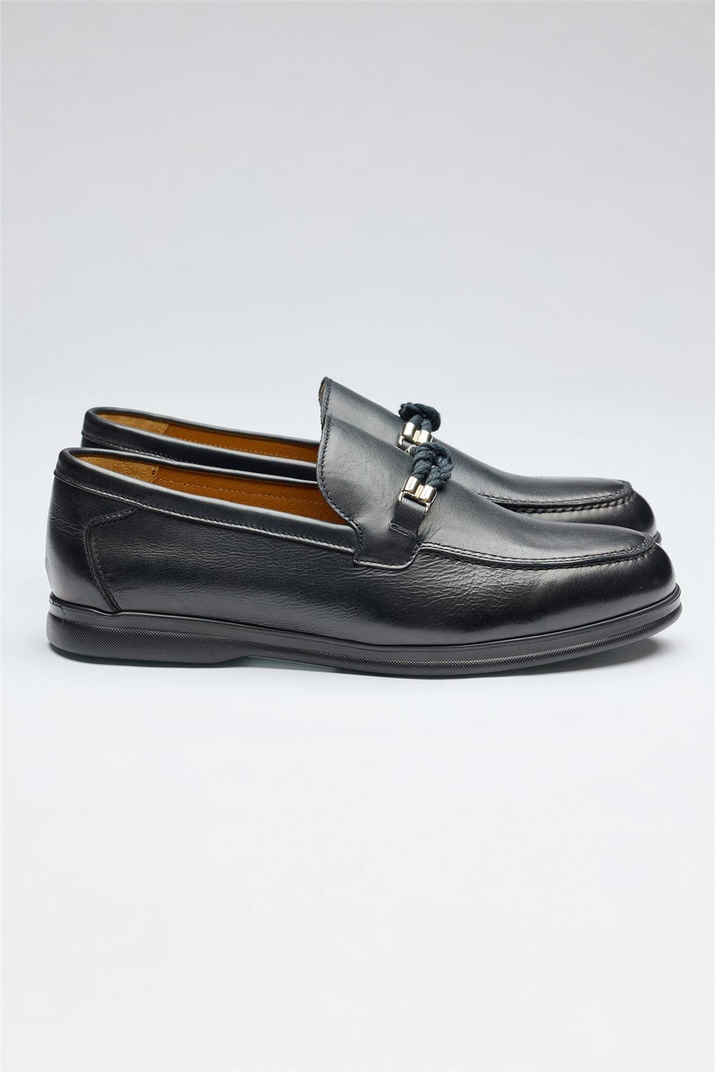 Lacivert Marine Deri Loafer - Image 1