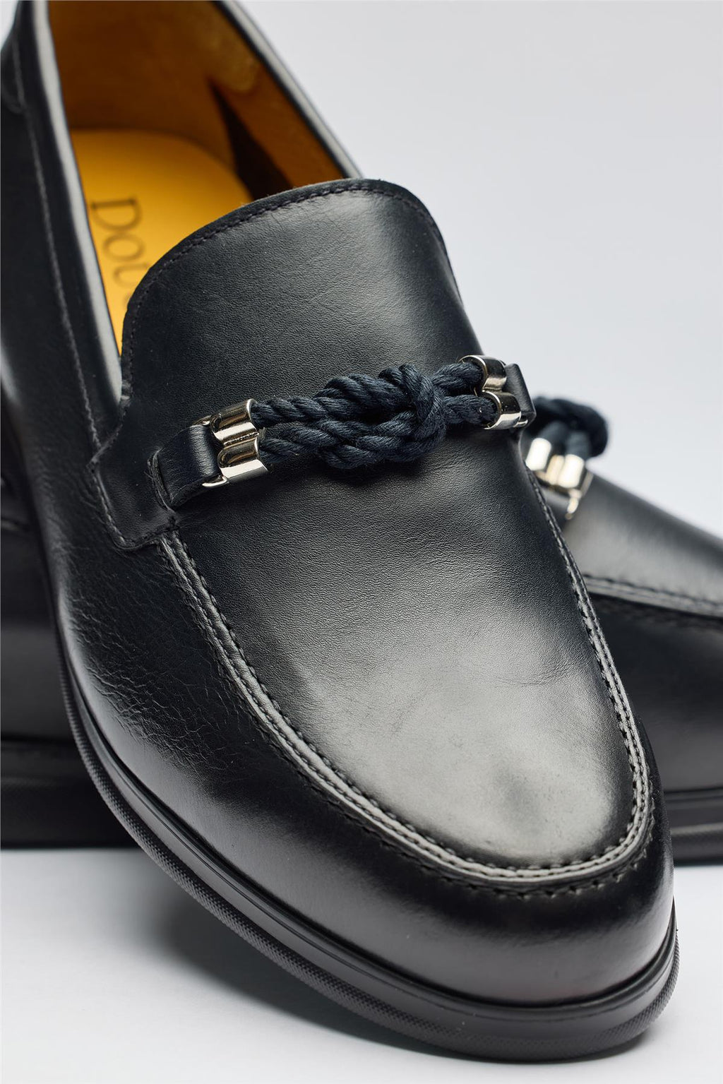 Lacivert Marine Deri Loafer - 3