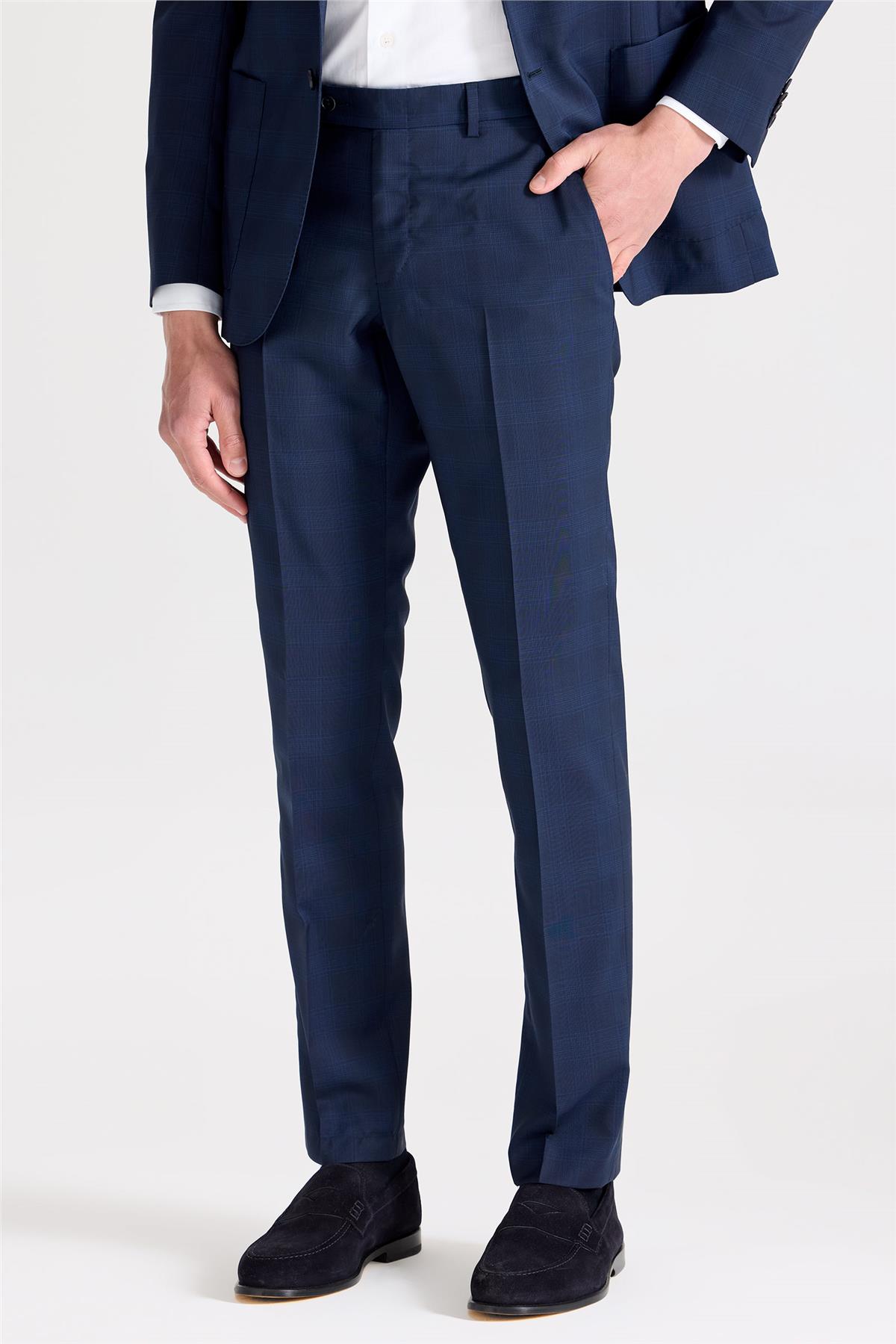 Lacivert Mavi Çizgili Takım Elbise - Image 5