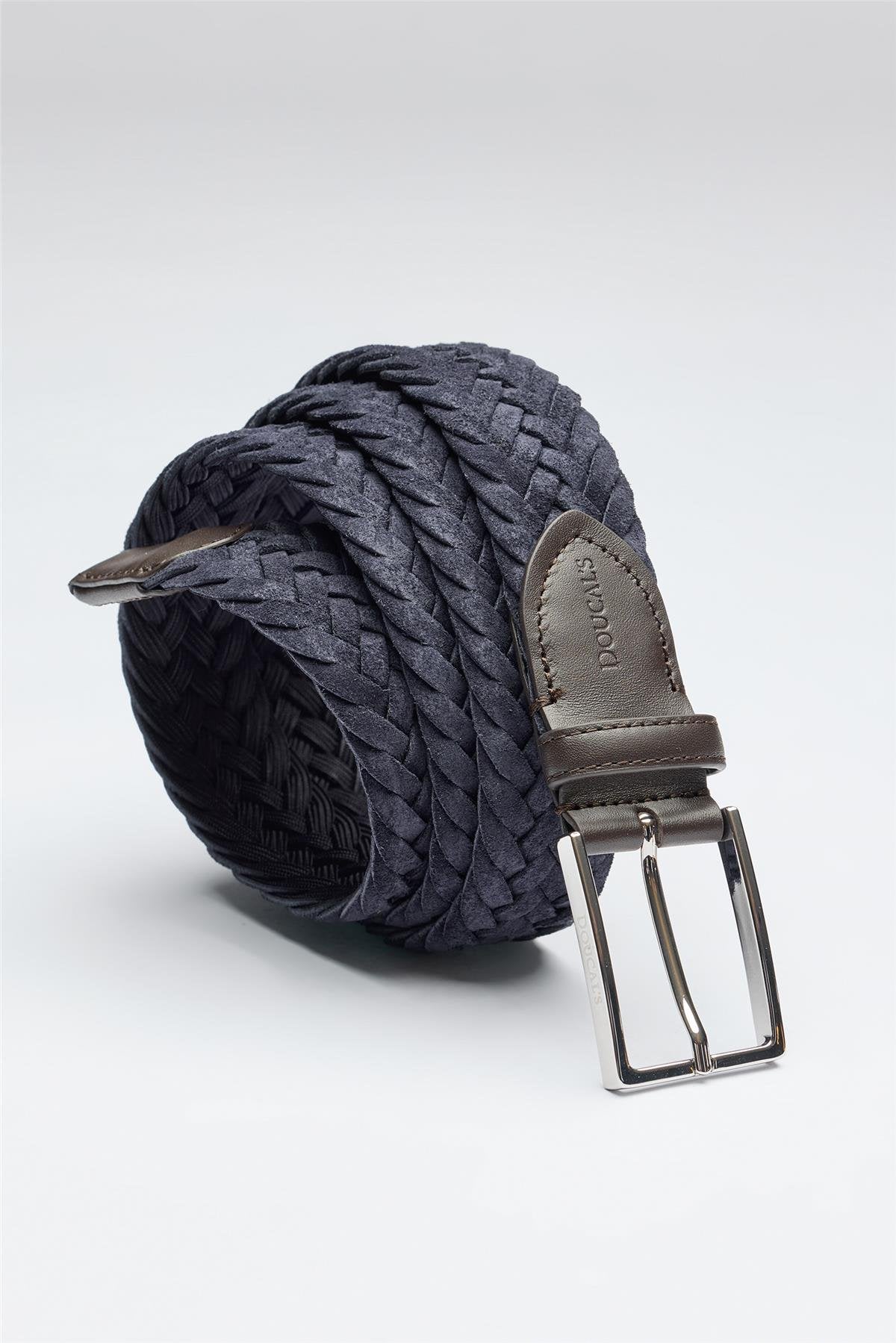 Lacivert Örgü Süed Kemer