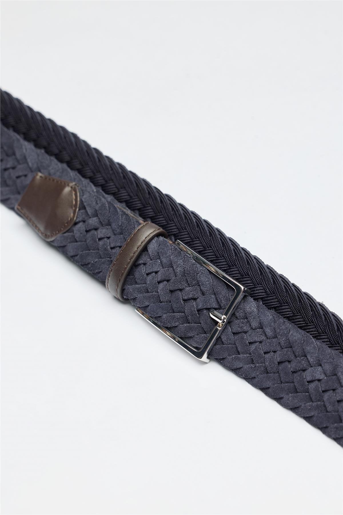 Lacivert Örgü Süed Kemer - Image 4