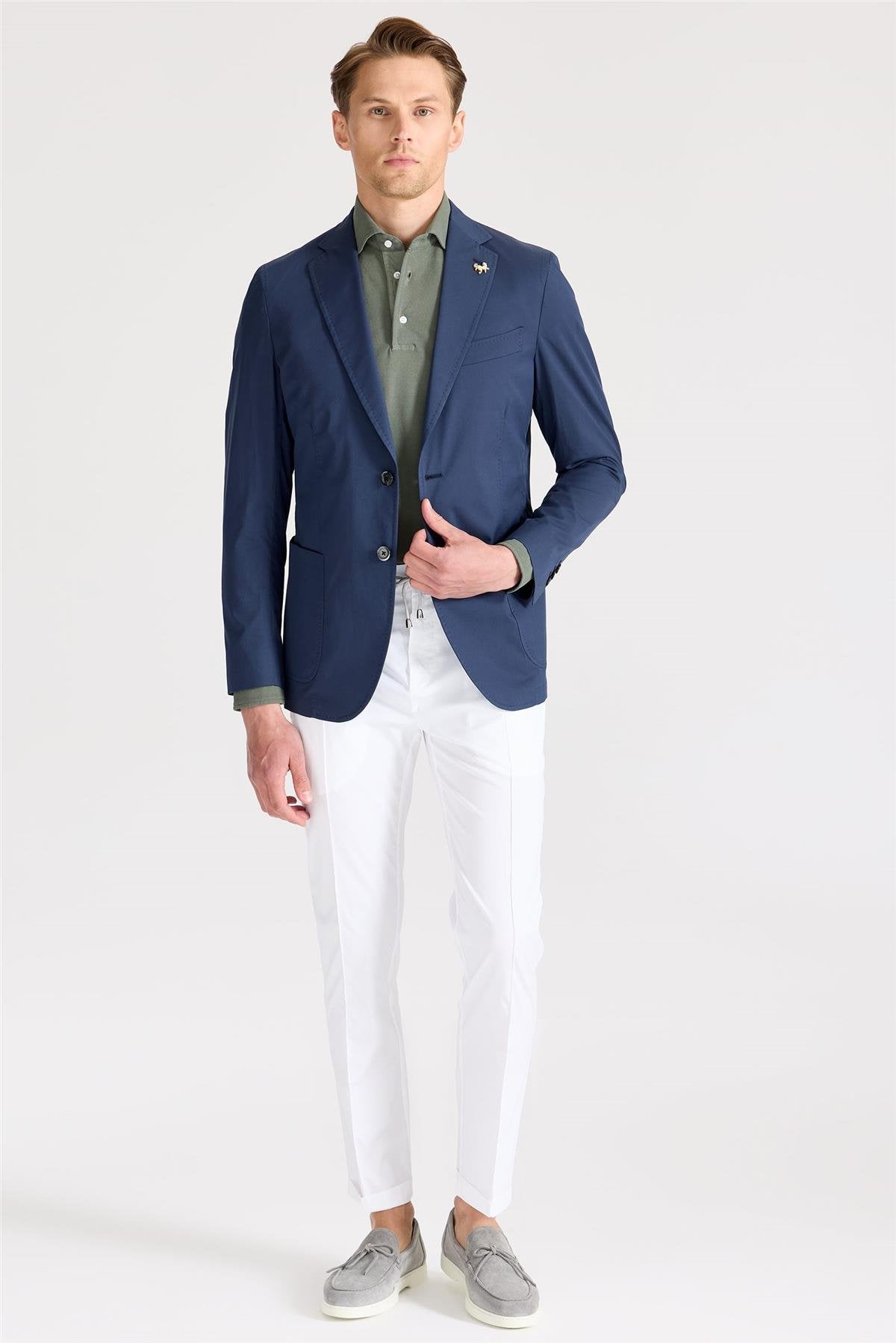 Lacivert Pamuk Ceket - Image 2