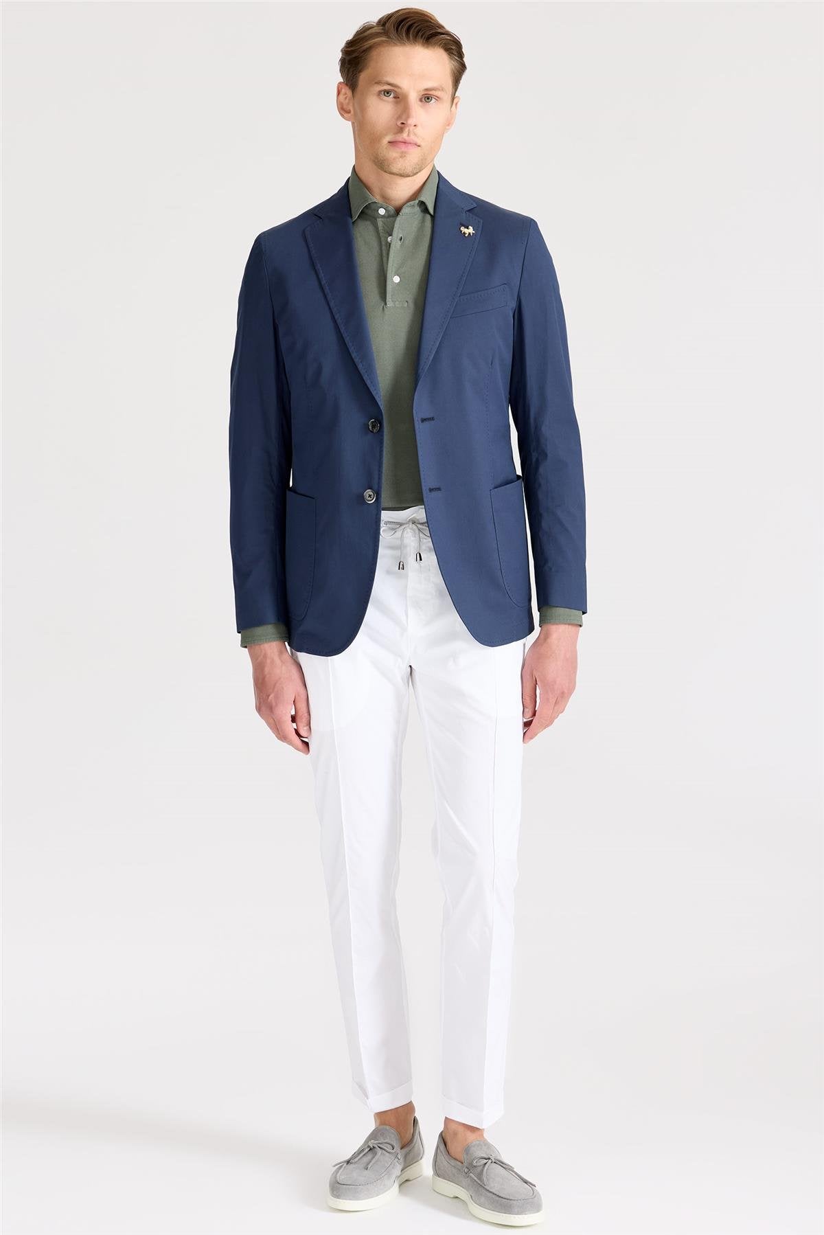 Lacivert Pamuk Ceket - Image 3