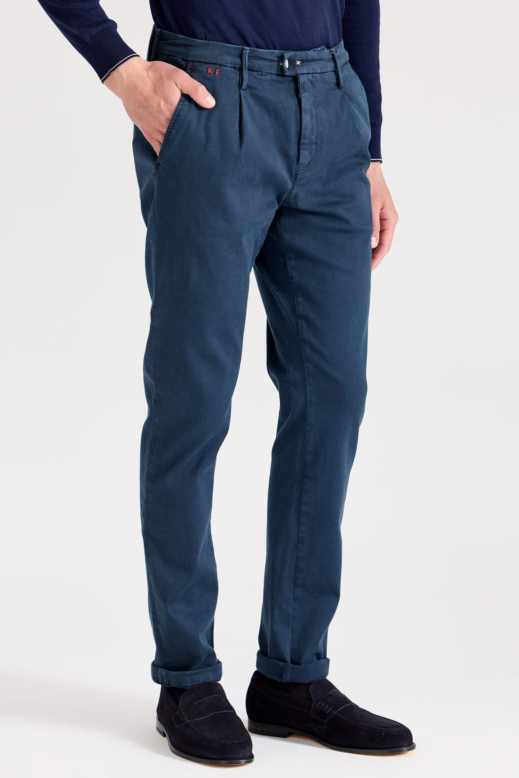 Lacivert Pamuk Chino Pantolon - Image 4