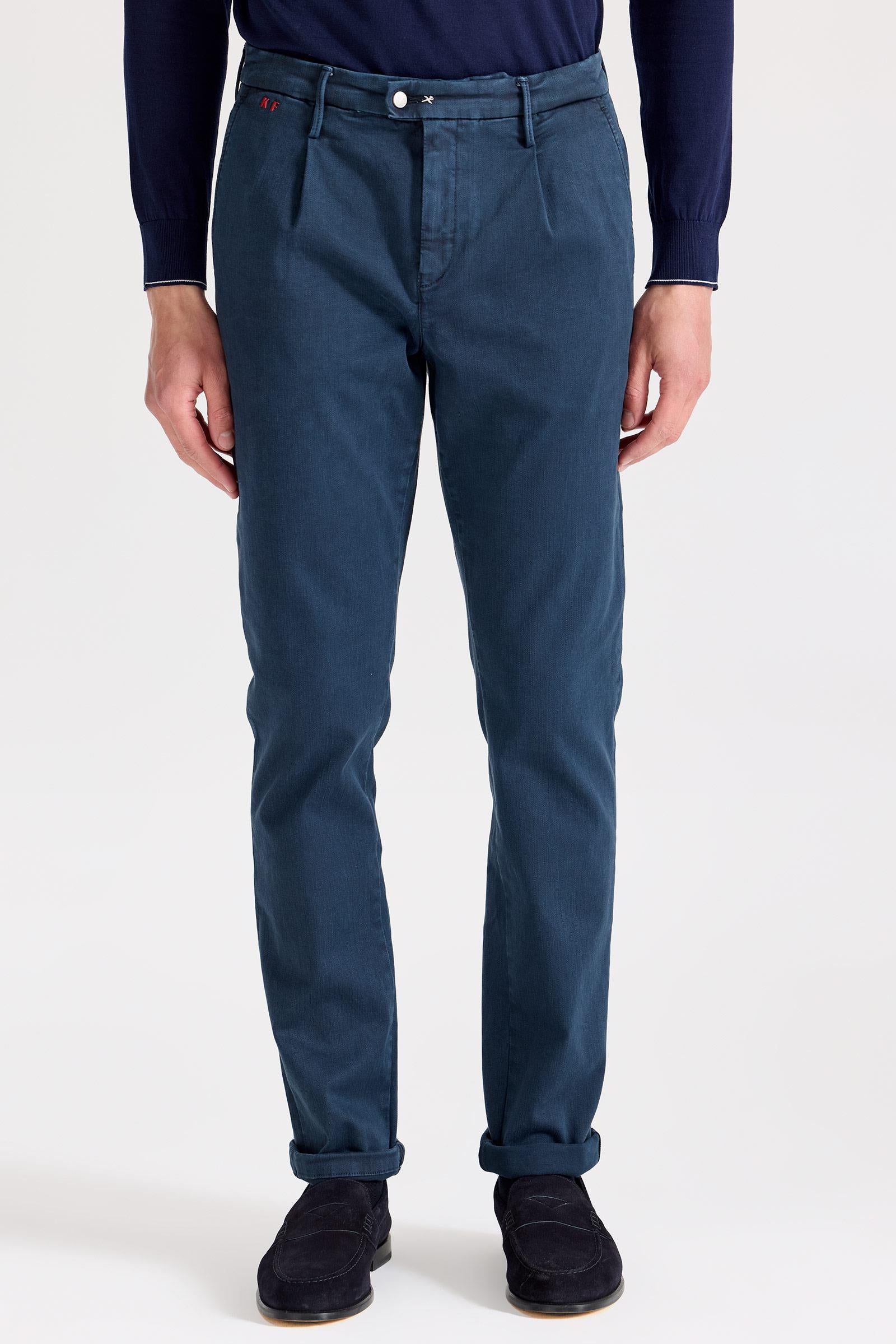 Lacivert Pamuk Chino Pantolon - Image 3