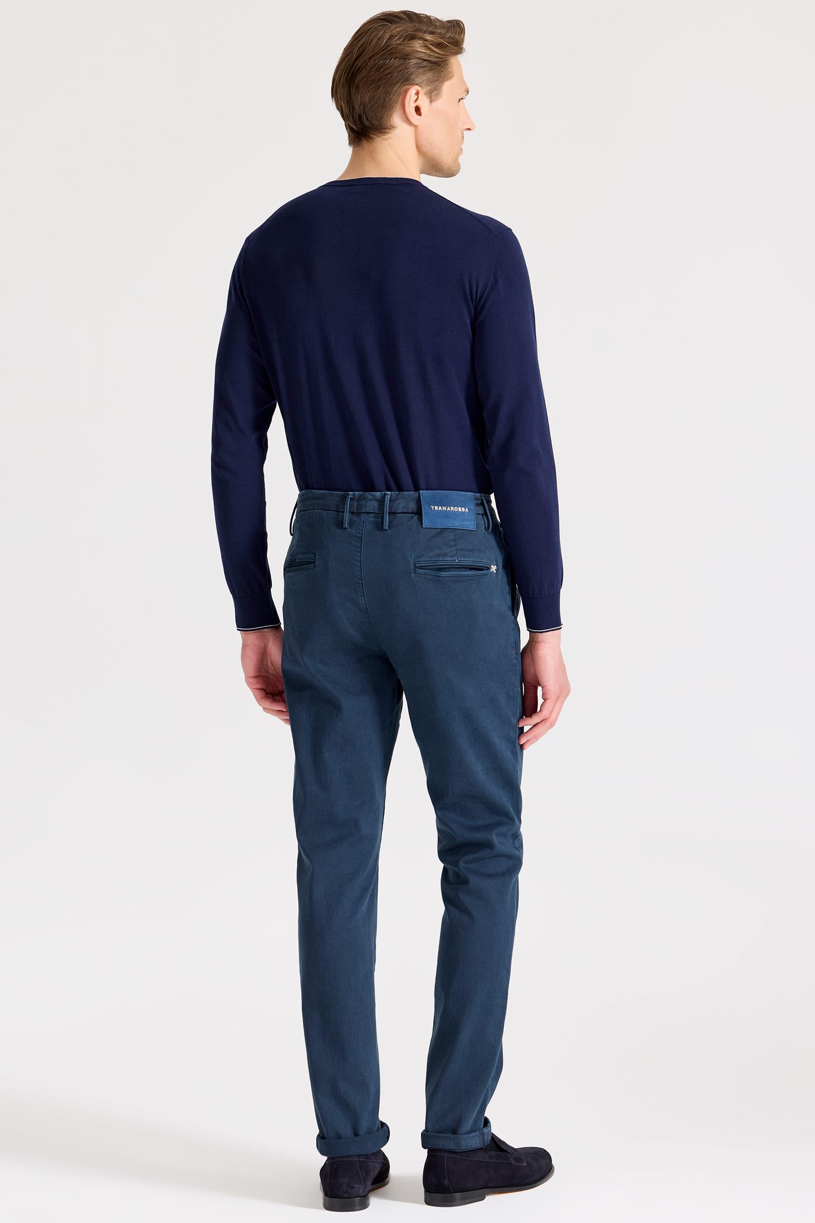 Lacivert Pamuk Chino Pantolon - Image 2