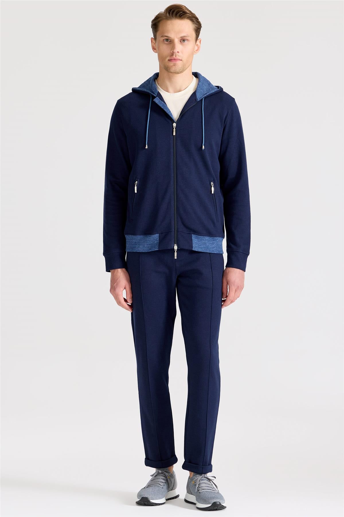 Lacivert Pamuk Eşofman Takımı - Image 1