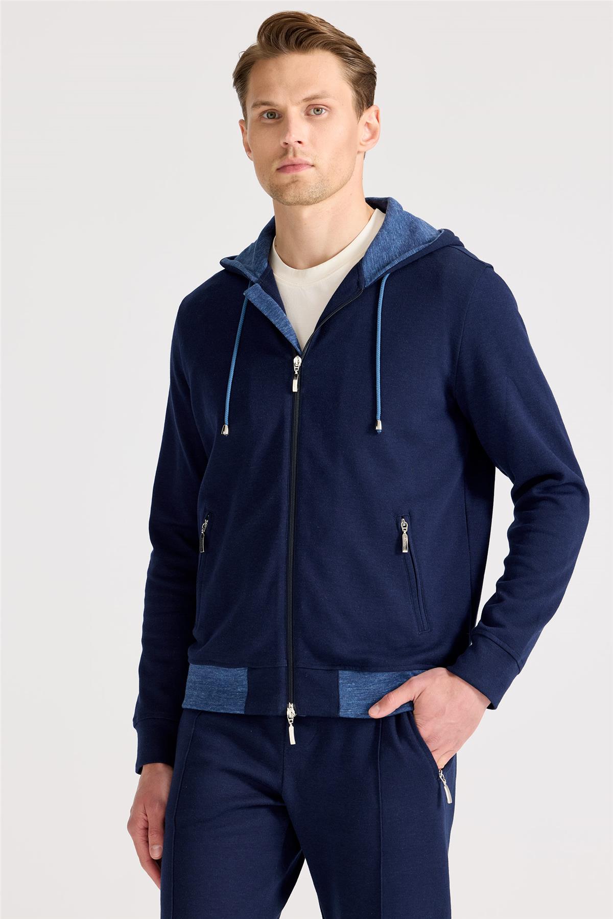 Lacivert Pamuk Eşofman Takımı - Image 5