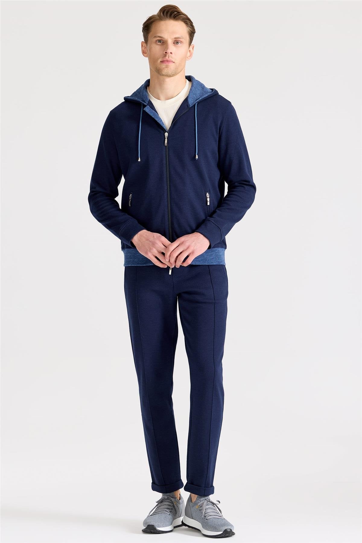 Lacivert Pamuk Eşofman Takımı - Image 2