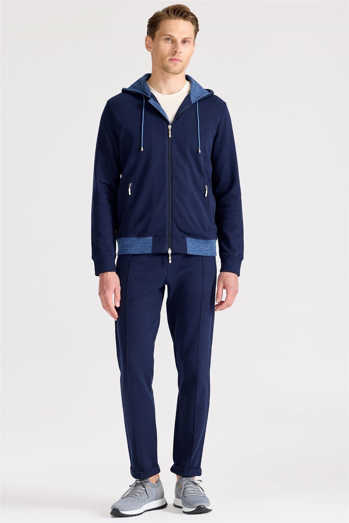 Lacivert Pamuk Eşofman Takımı - Image 3