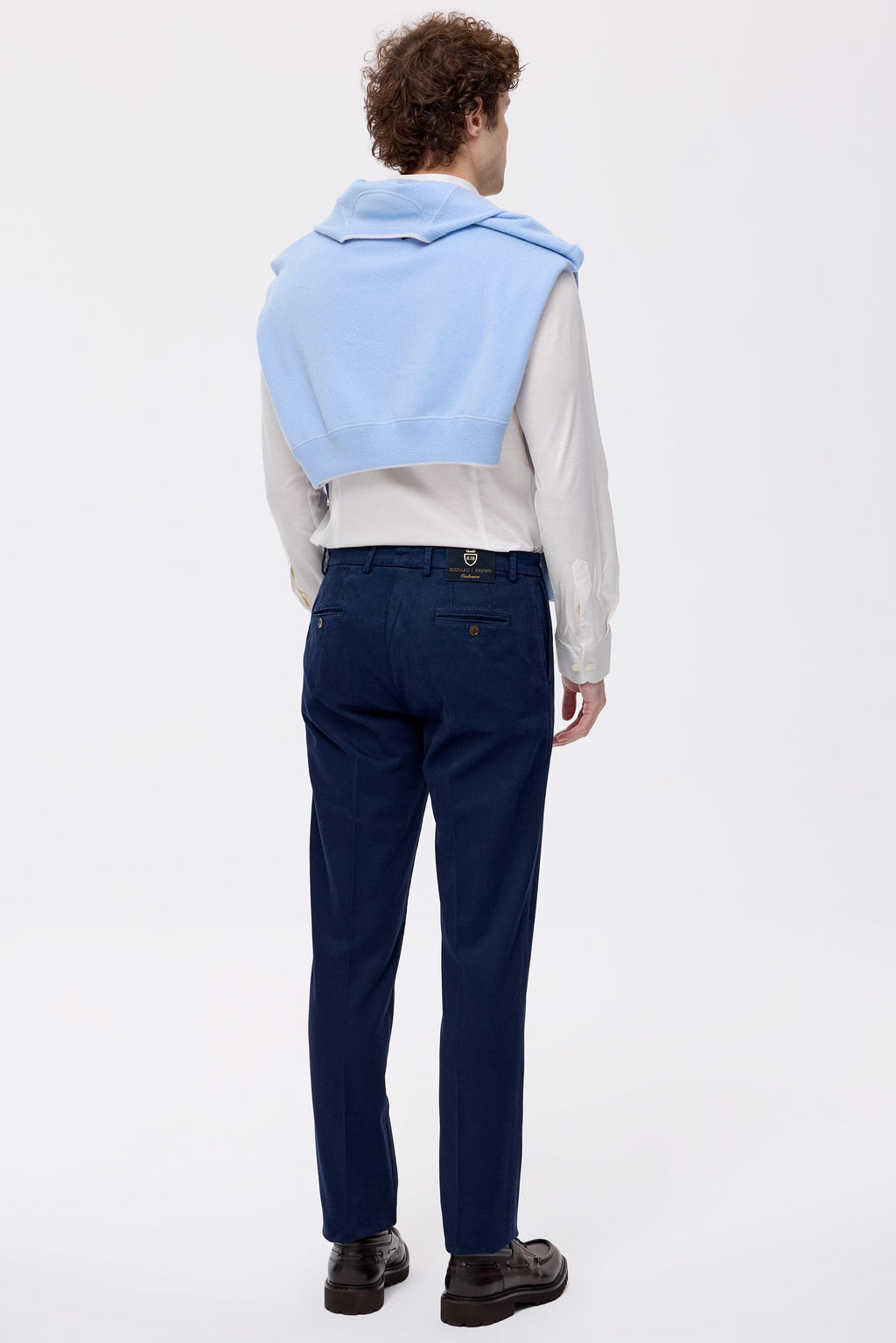 Lacivert Pamuk Kaşmir Chino Pantolon - 5