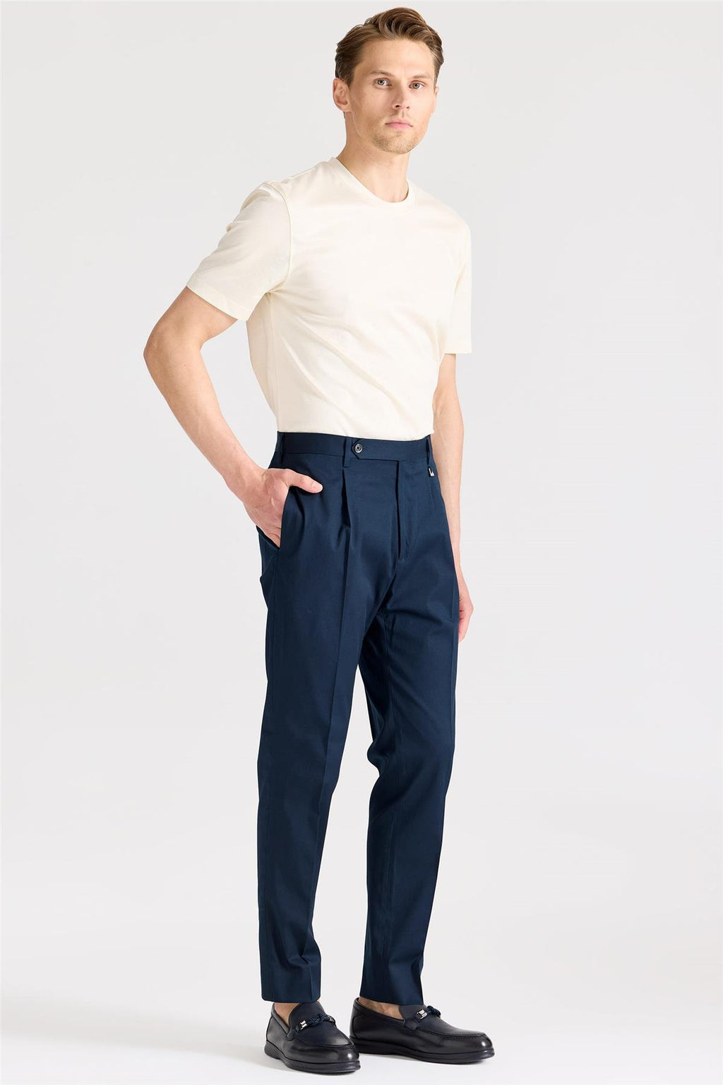 Lacivert Pamuk Pantolon