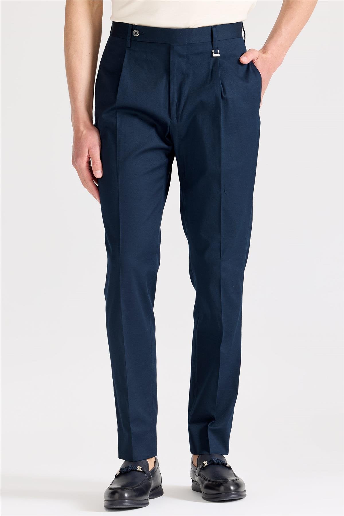 Lacivert Pamuk Pantolon