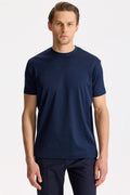 Lacivert Pamuk T-Shirt - Image 1