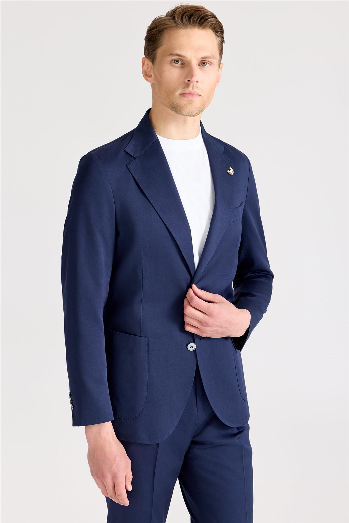 Lacivert Pamuk Takım Elbise - Image 5