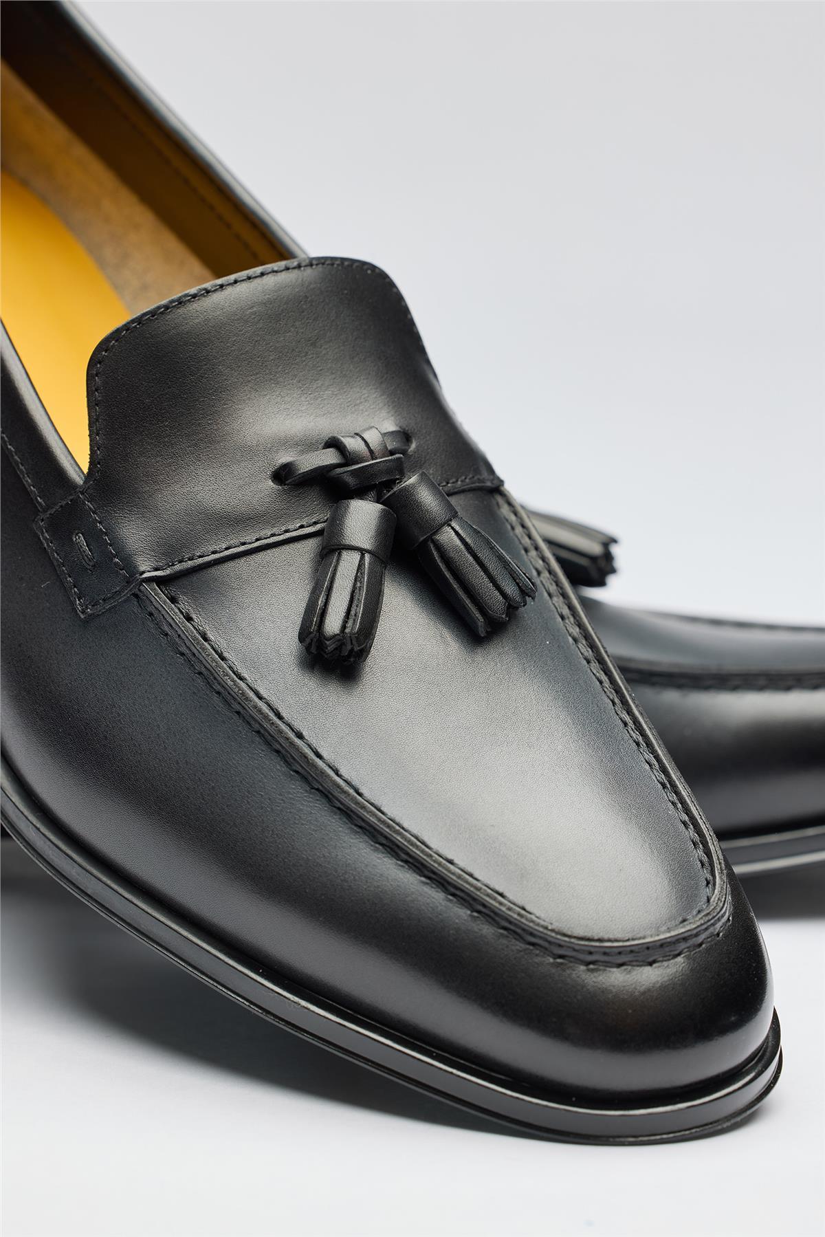 Lacivert Püsküllü Deri Loafer