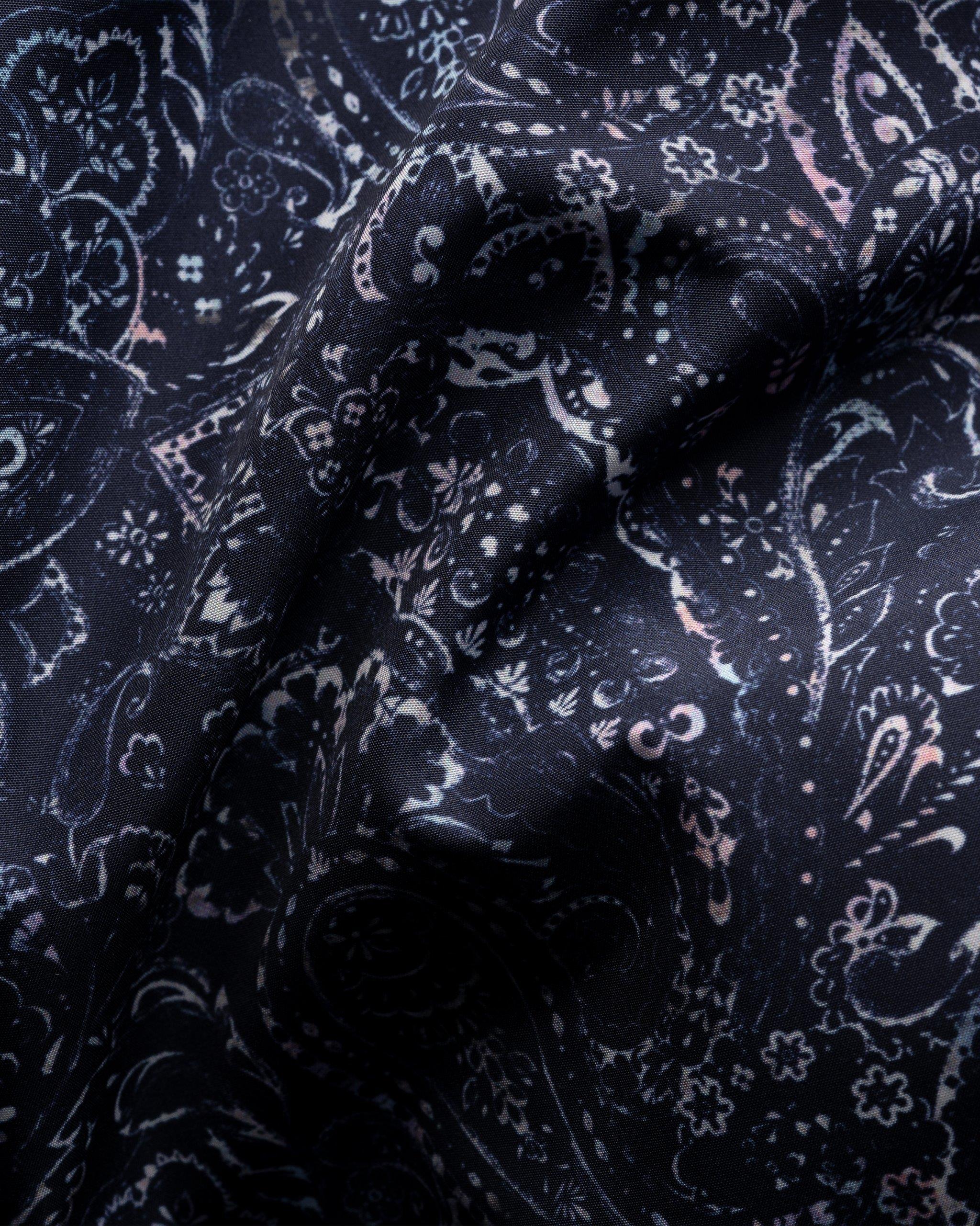 Lacivert Şal Desenli Mayo - Image 2