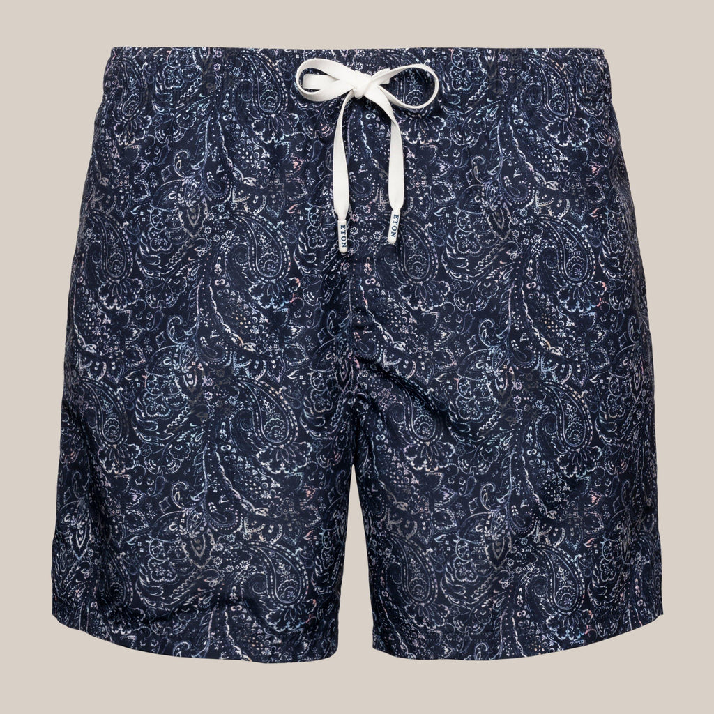 Lacivert Şal Desenli Mayo - Image 1