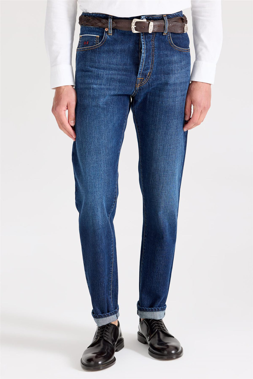 Lacivert Selvedge Pamuk Denim Pantolon - Image 5