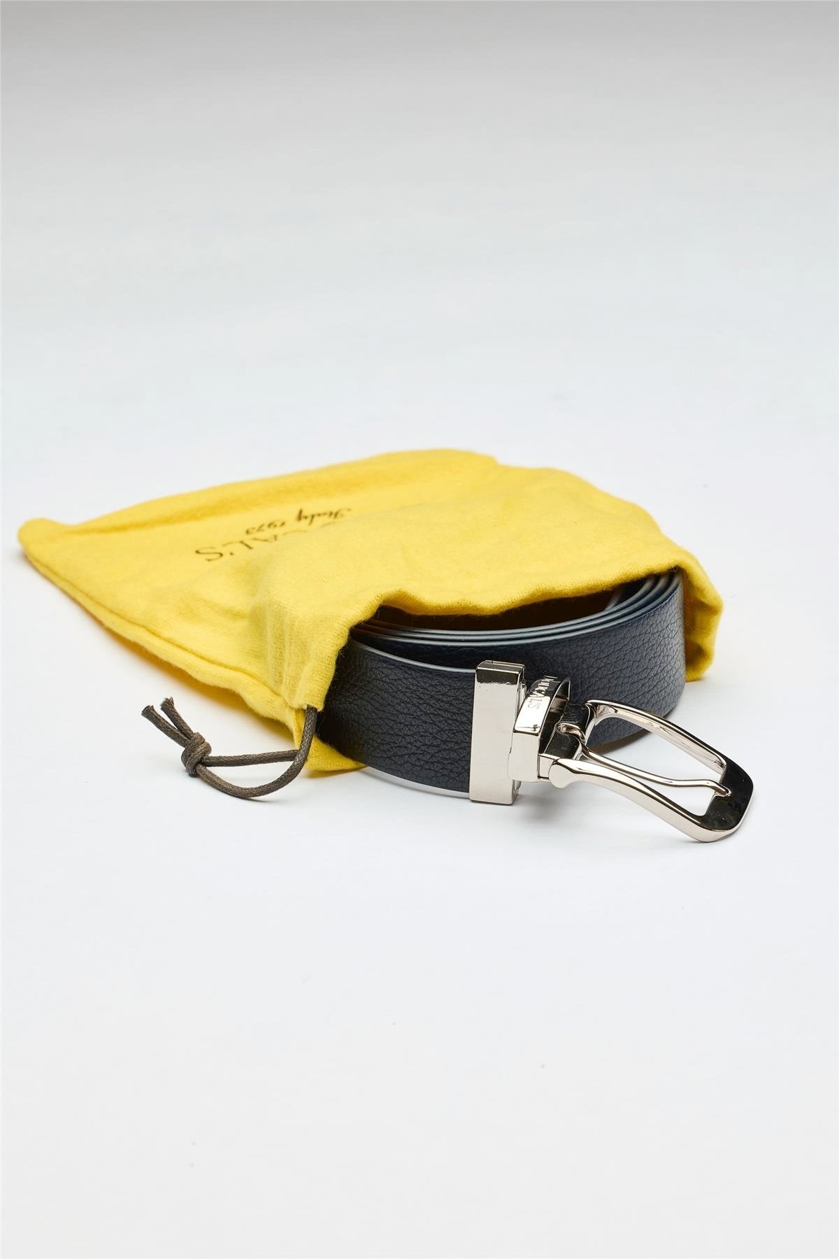 Lacivert Siyah Çift Taraflı Deri Kemer - Image 4