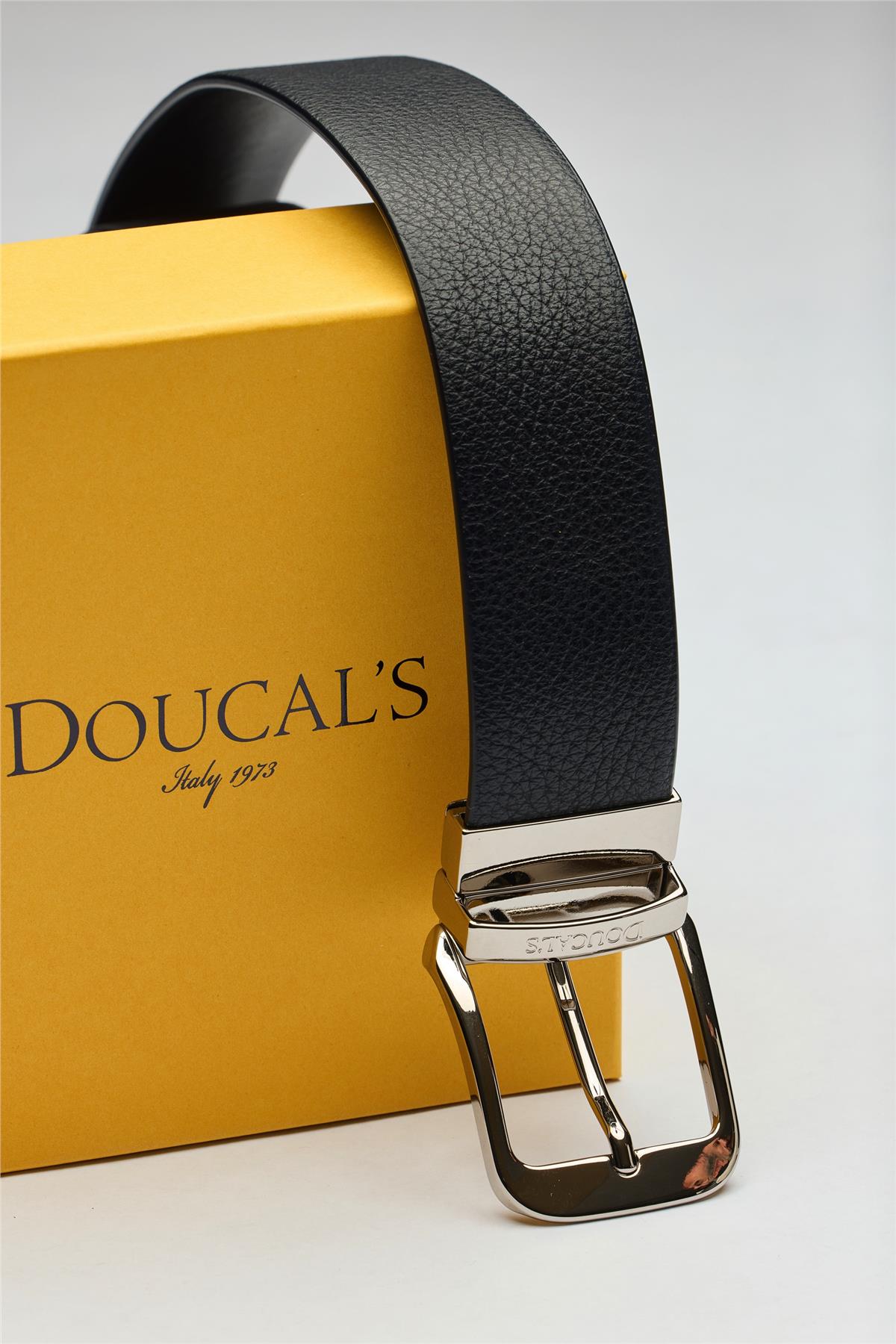 Lacivert Siyah Çift Taraflı Deri Kemer - Image 5