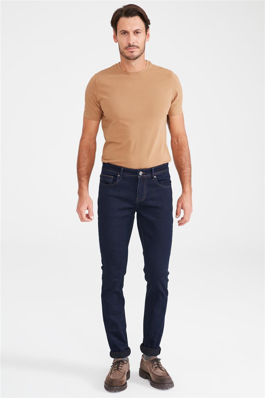 Lacivert Soft Denim Pantolon - Image 2