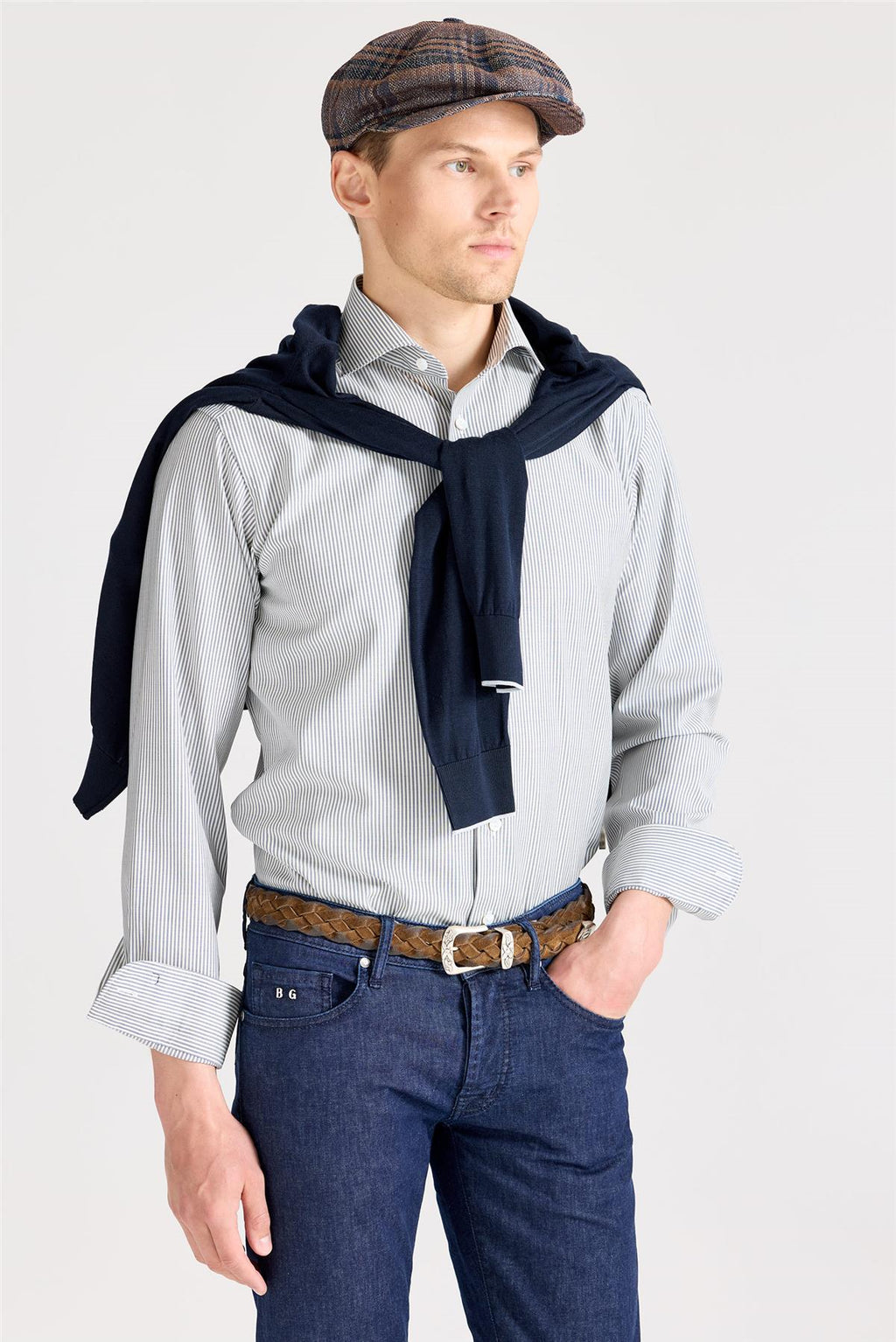 Lacivert Soft Pamuk Denim Pantolon - Image 3