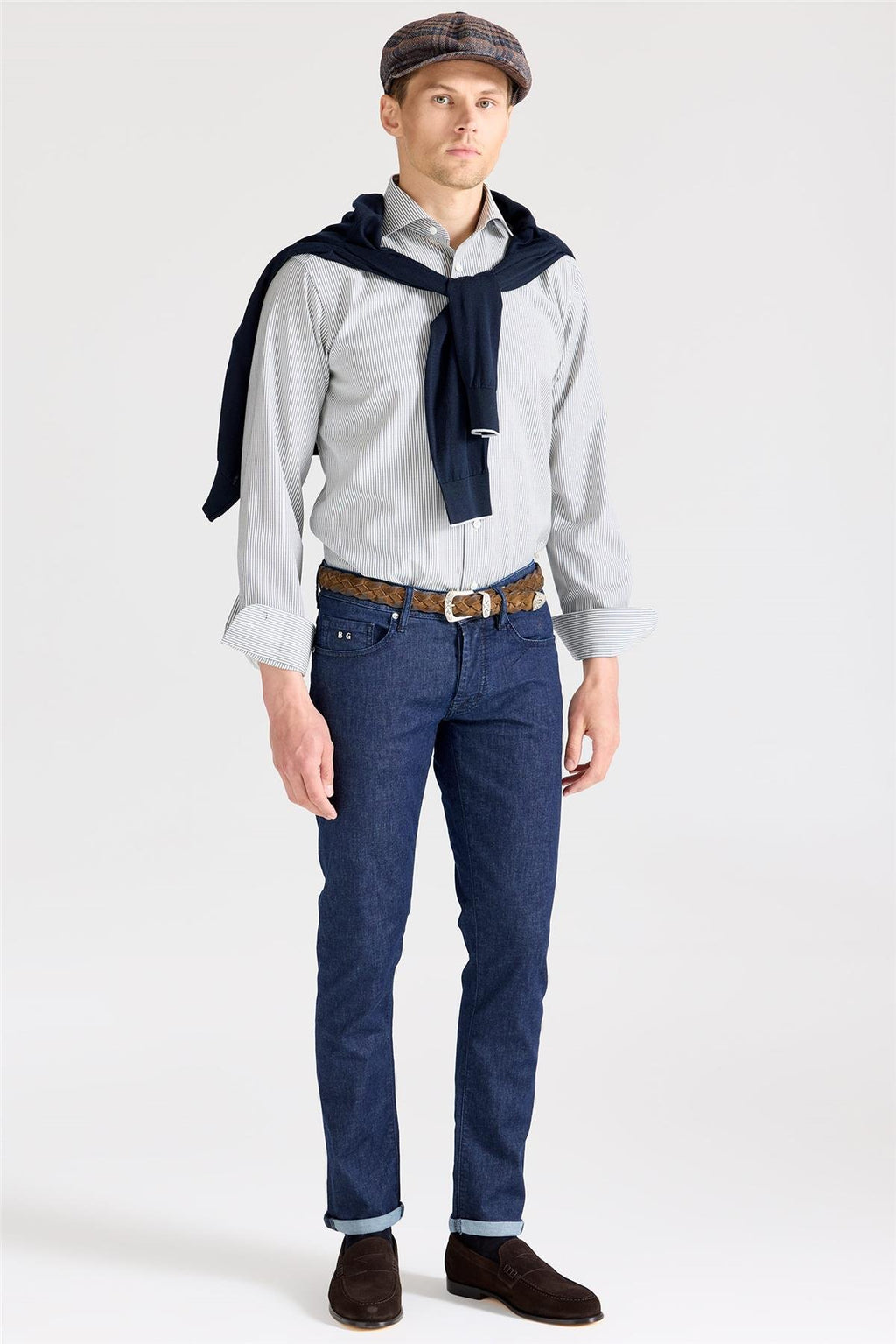 Lacivert Soft Pamuk Denim Pantolon - Image 5