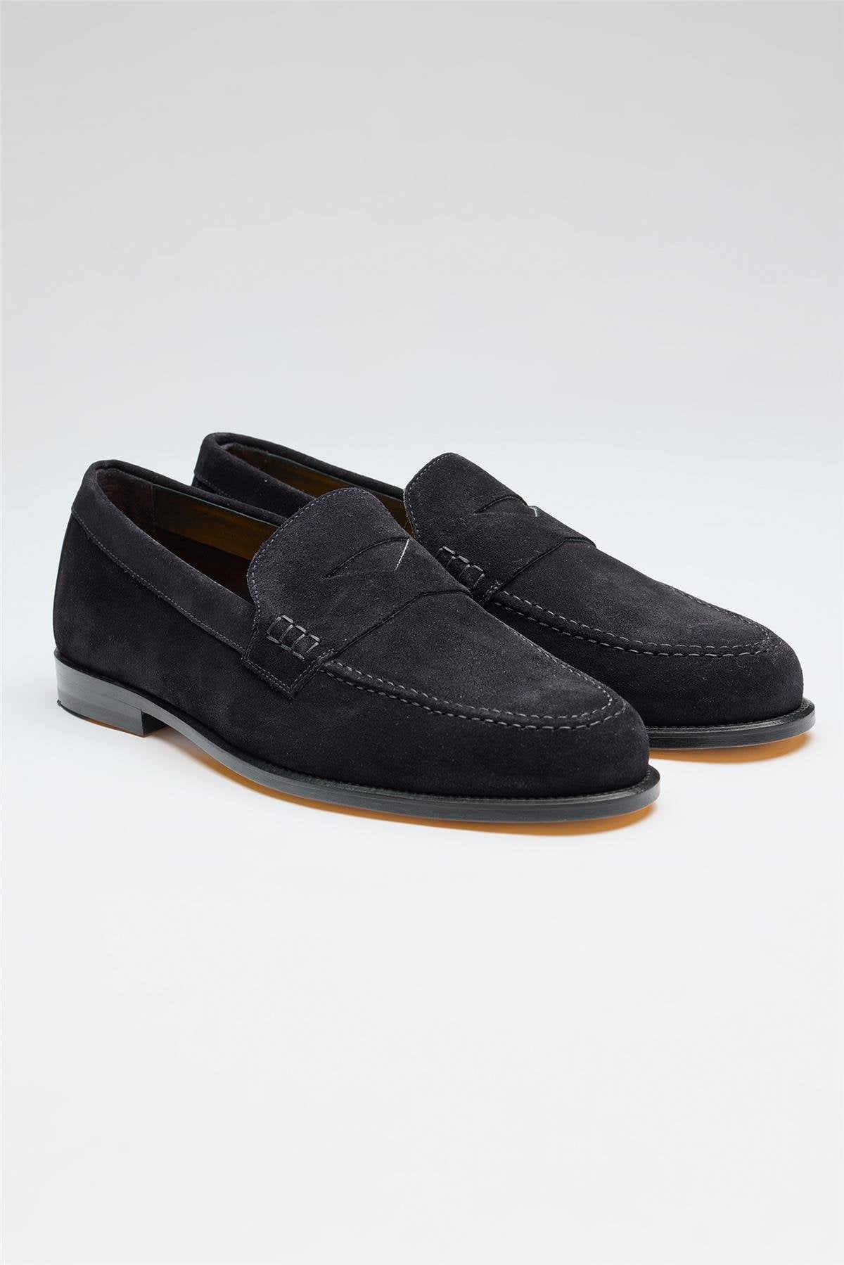Lacivert Süed Penny Loafer