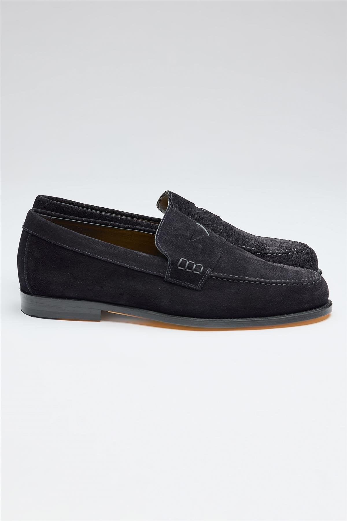 Lacivert Süed Penny Loafer