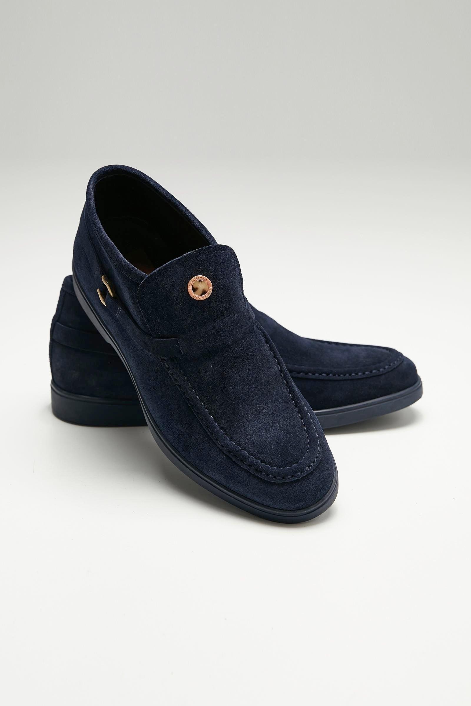 Lacivert Süet Yarım Bot - Image 2