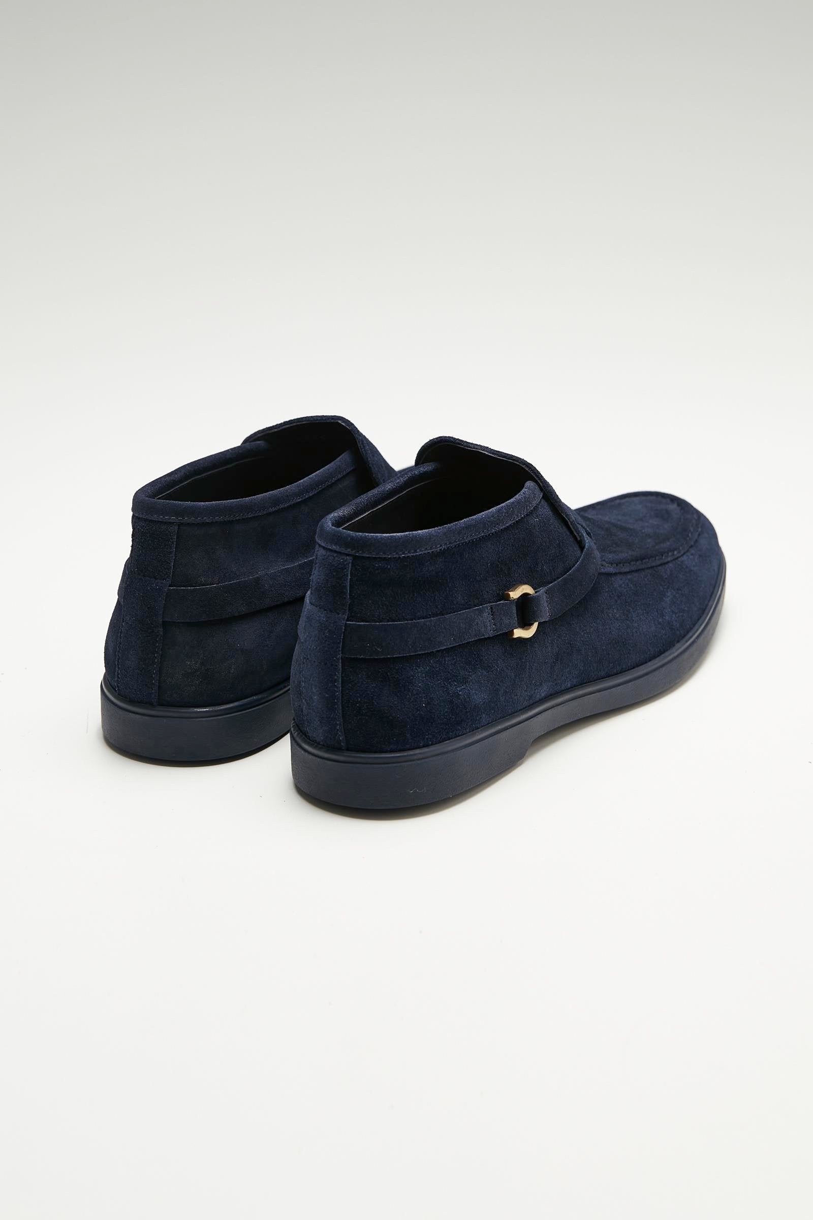 Lacivert Süet Yarım Bot - Image 5