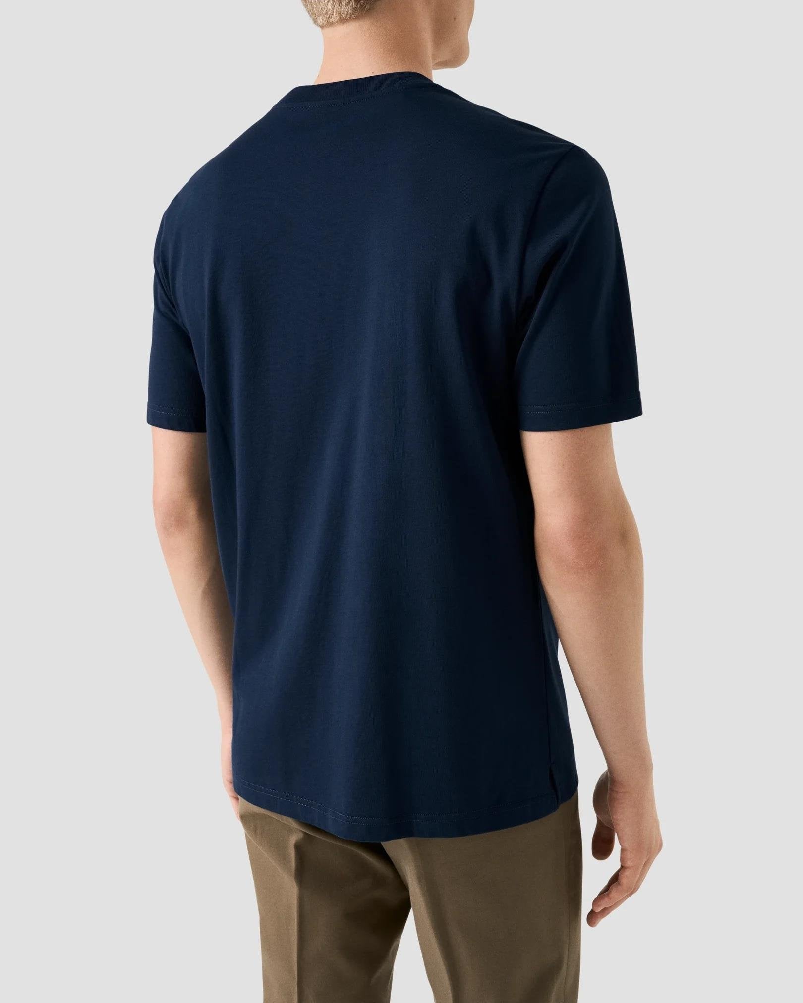 Lacivert Supima Pamuk T-Shirt - Image 3