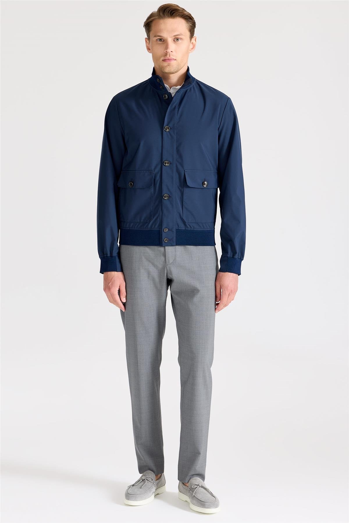 Lacivert Teknik Bomber Yağmurluk - Image 5