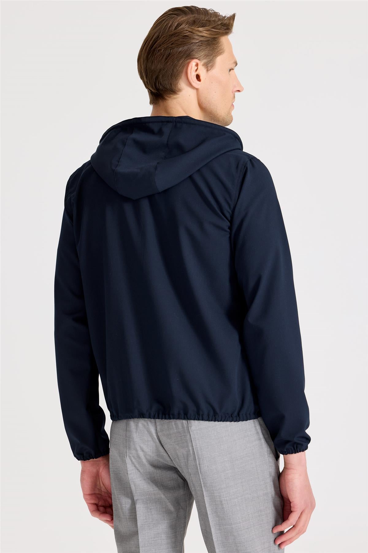 Lacivert Teknik Hoody - 6