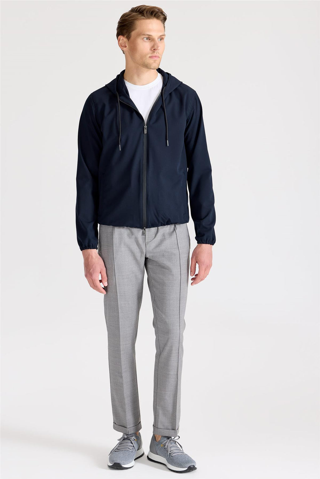 Lacivert Teknik Hoody - 2
