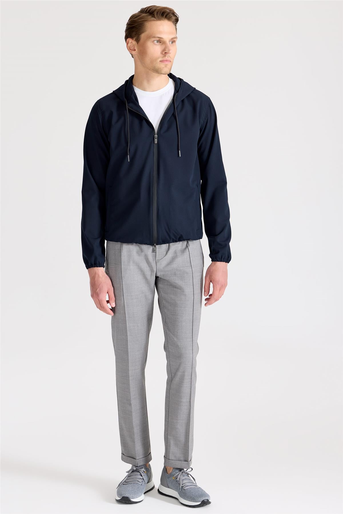 Lacivert Teknik Hoody - 2