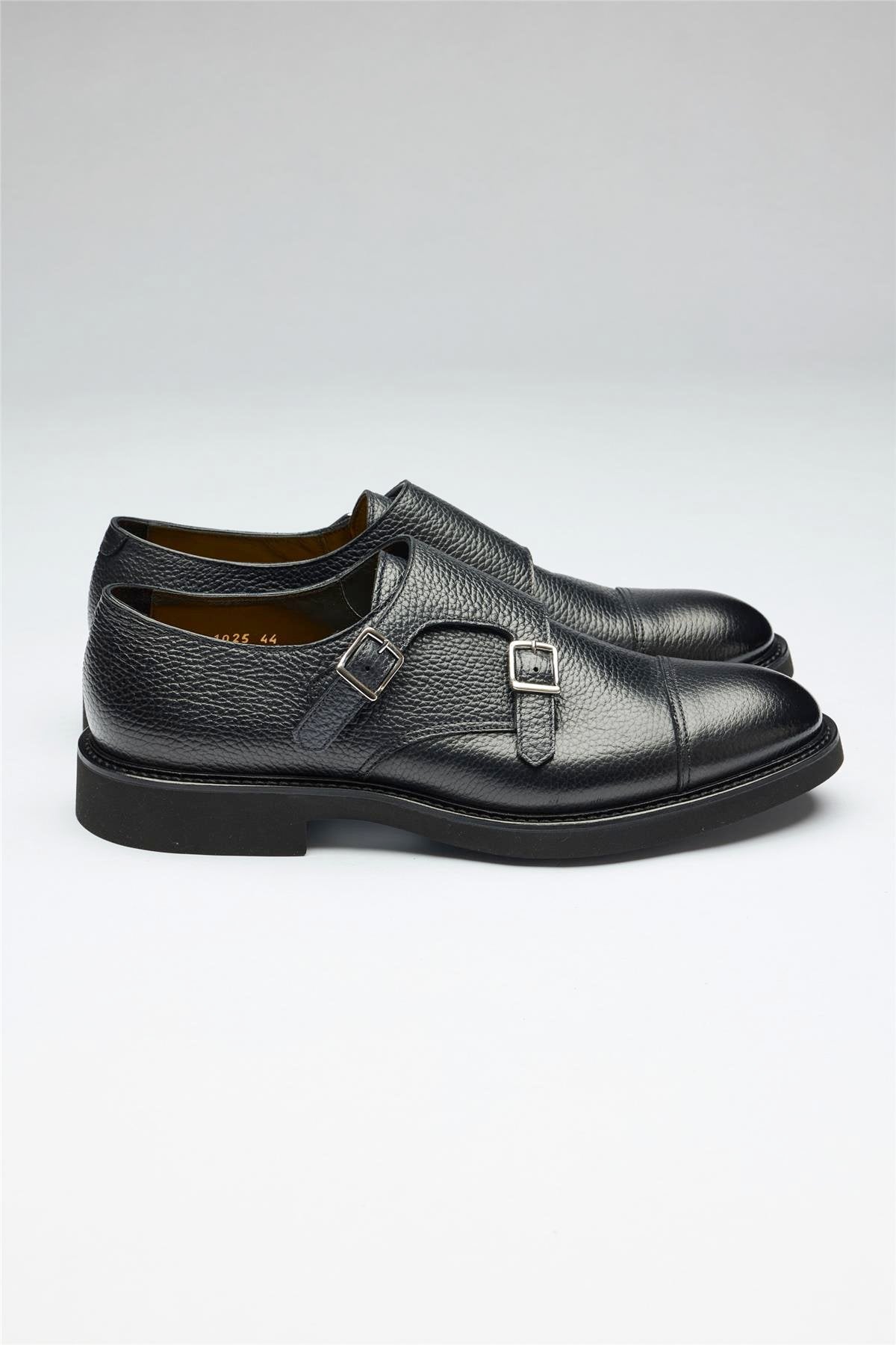 Lacivert Tokalı Deri Ayakkabı - Image 1