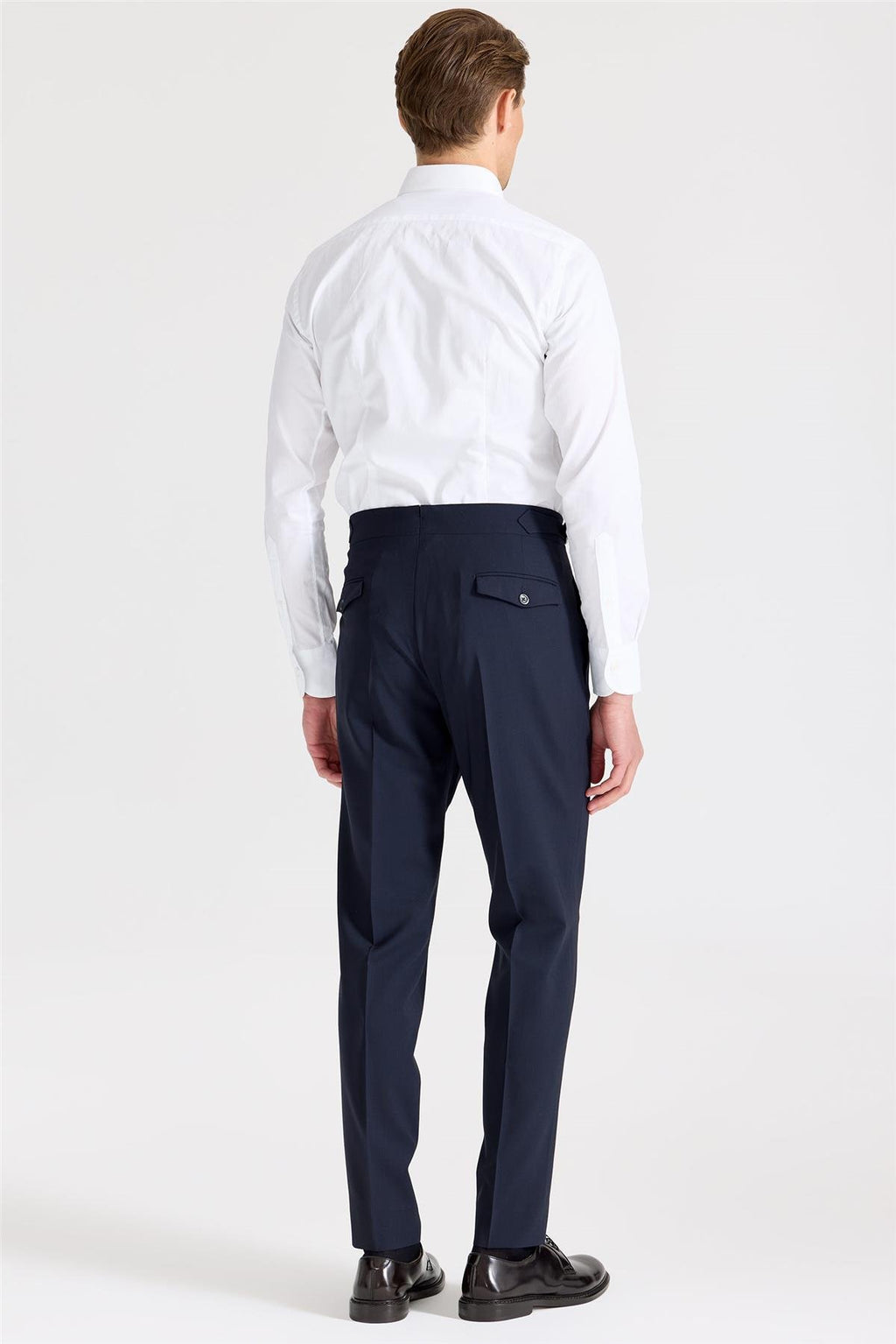 Lacivert Tokalı Yün Pantolon - Image 3