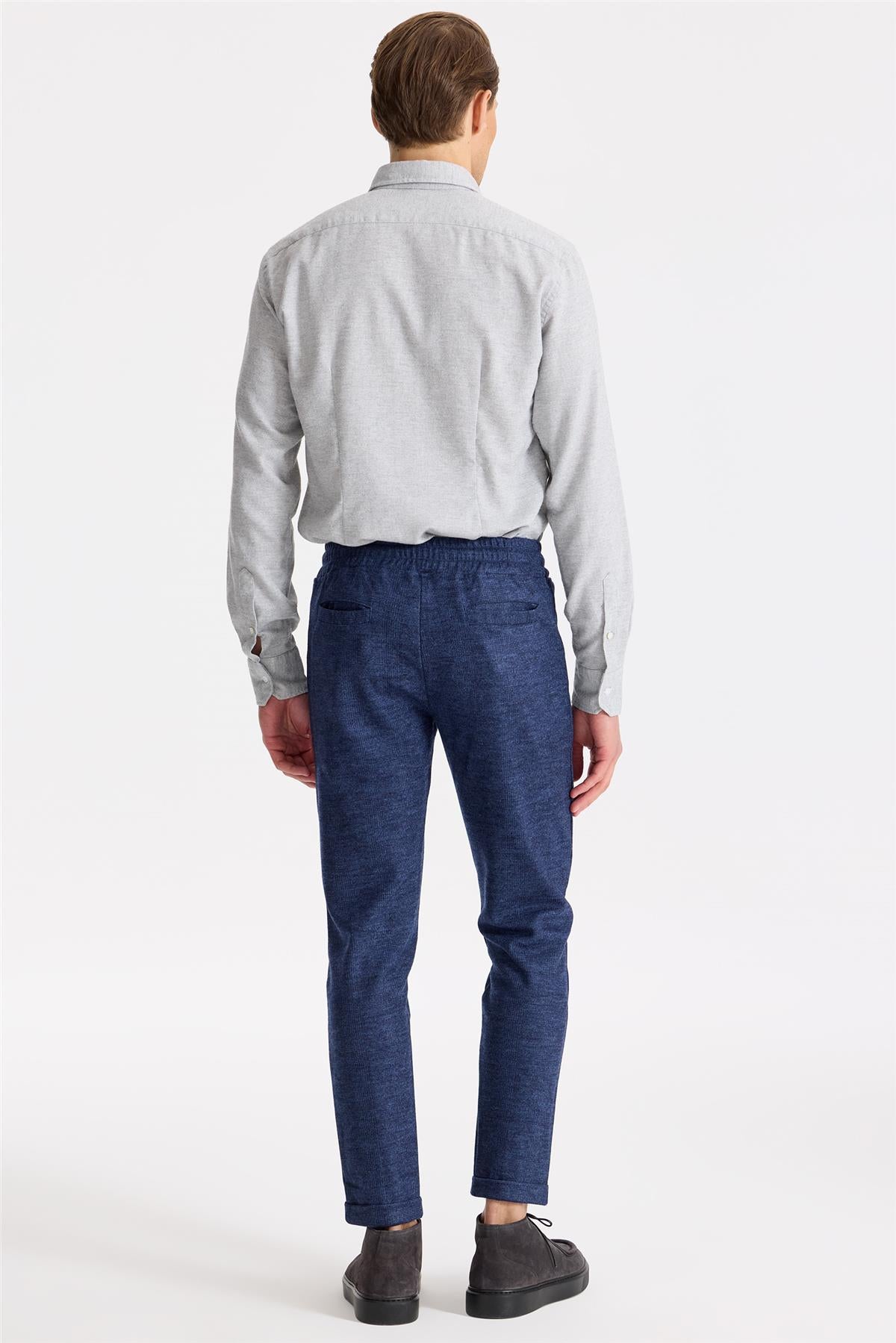 Lacivert Yelekli Saf Yün Spor Takım - 6