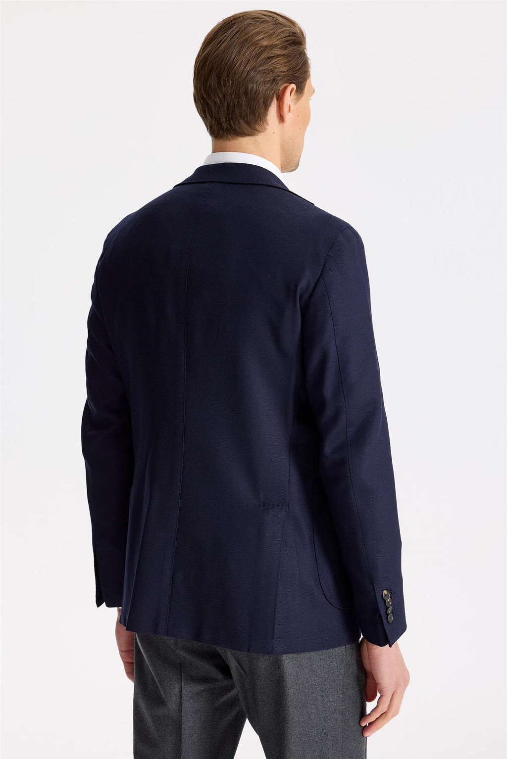Lacivert Yün Blazer - 8
