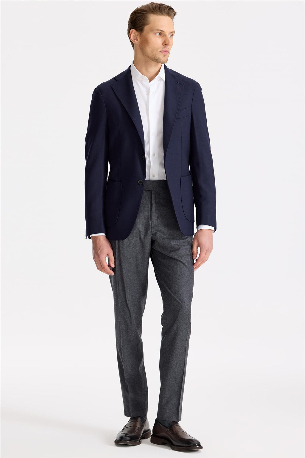 Lacivert Yün Blazer - 2