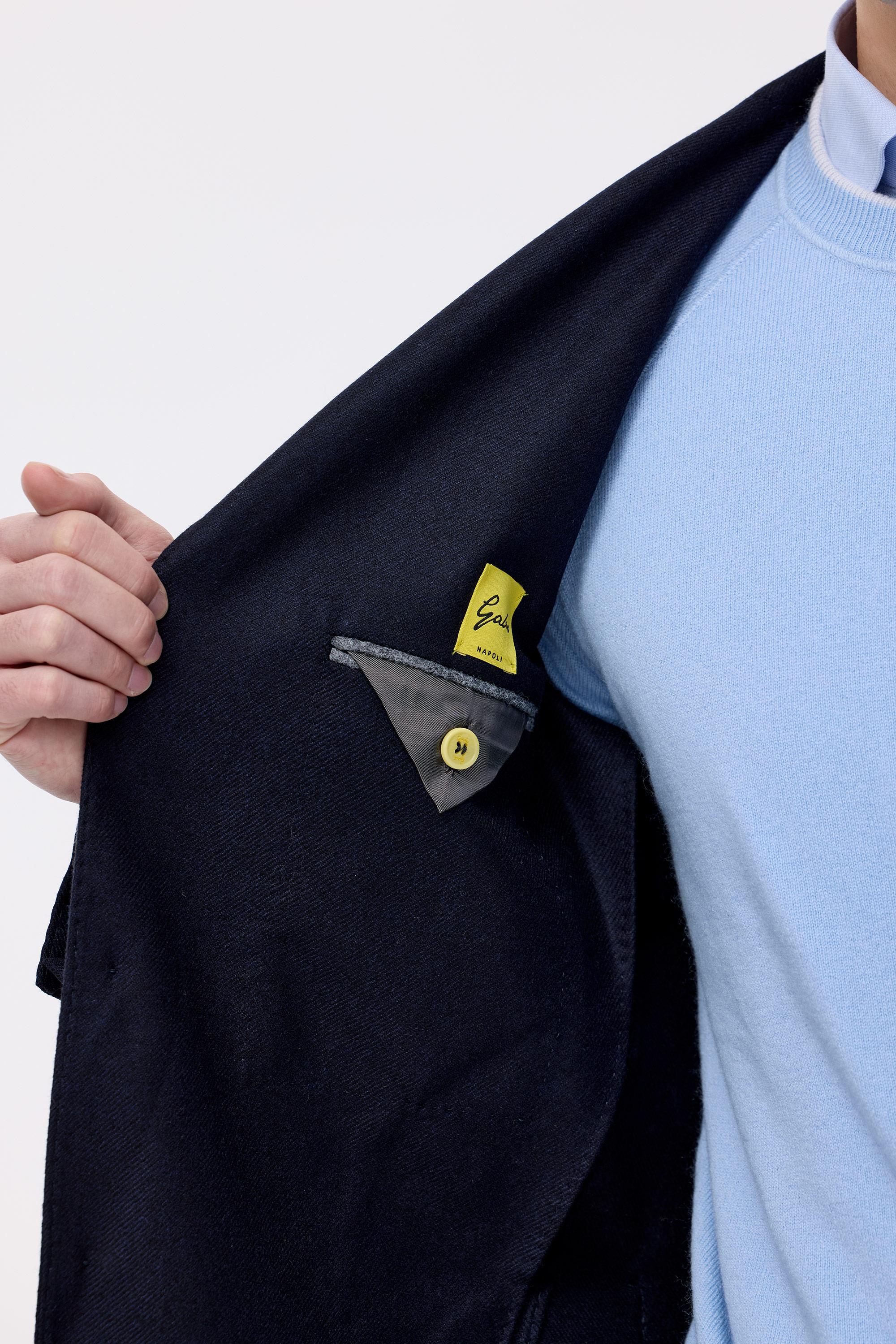 Lacivert Yün Kaşmir Ceket - Image 3