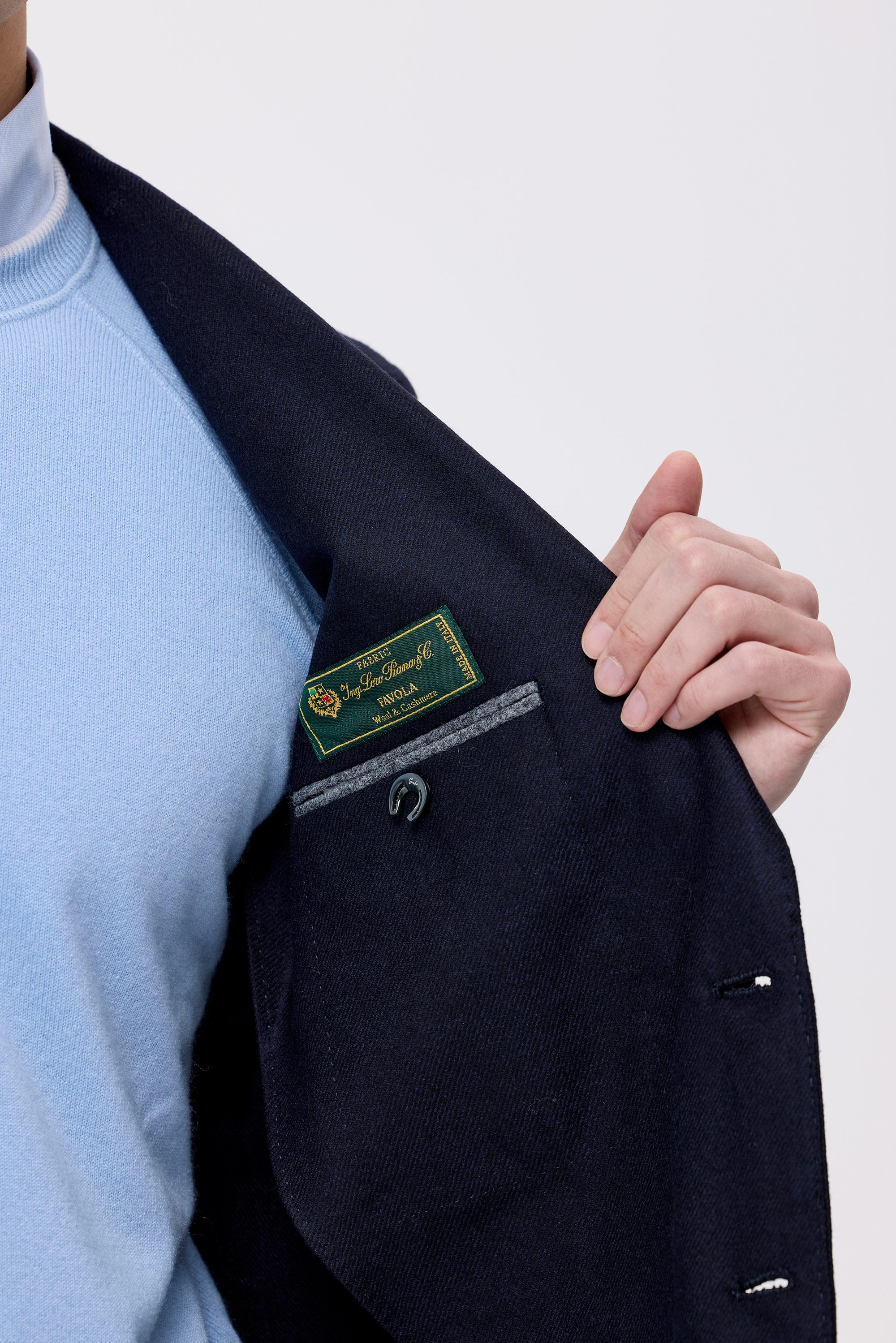Lacivert Yün Kaşmir Ceket - Image 2